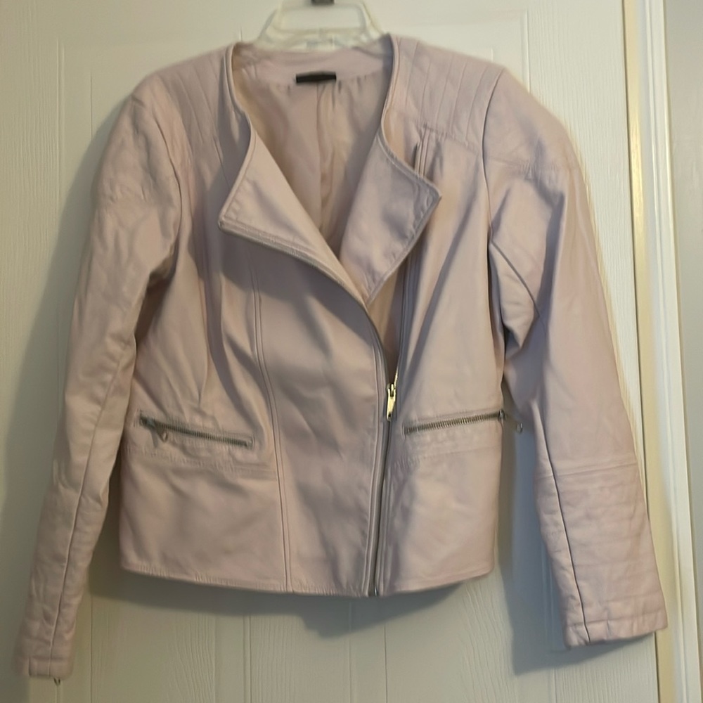 Cute light pink pleather jacket